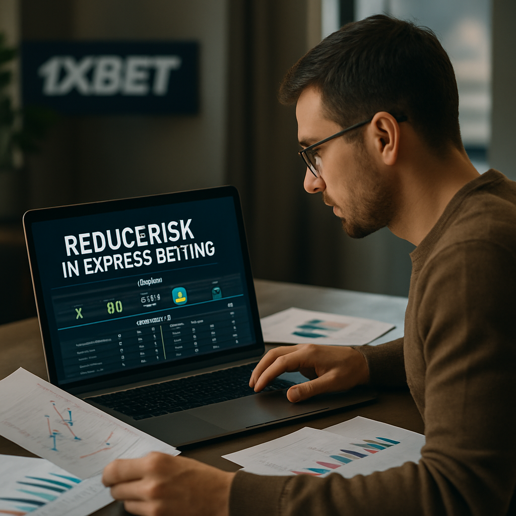 A calculated approach to risk reduction in express betting on 1xBet, depicted through analytical